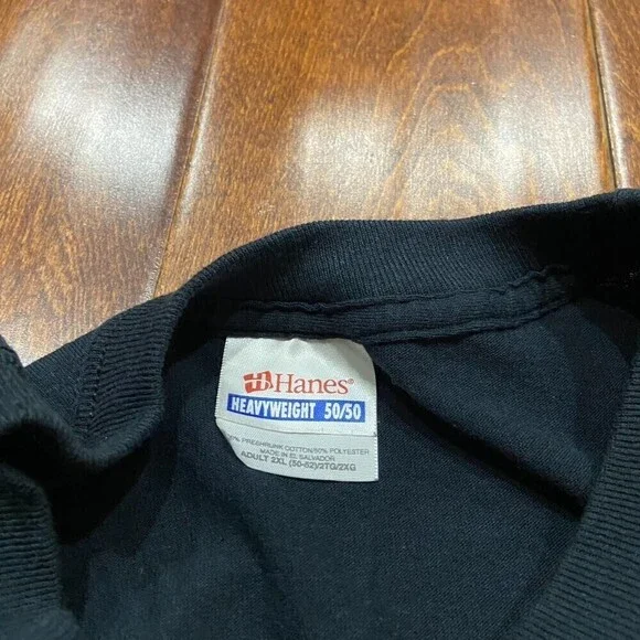 Hanes Vintage 2001 Hilton Head Flamingo T-Shirt Black Pink Men's Size XXL - Picture 8 of 9